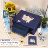 Powbrace 13" Blue Happy Birthday Gift Bag with Tissue Paper and Greeting Card for Party,Happy Birthday Gift Bag for Men Women, Gift Bags Medium size(1 PCS Blue) view 2