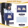 Powbrace 13" Blue Happy Birthday Gift Bag with Tissue Paper and Greeting Card for Party,Happy Birthday Gift Bag for Men Women, Gift Bags Medium size(1 PCS Blue) view 3