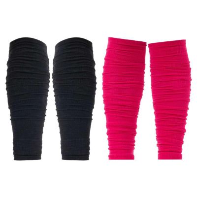Blaward 2 Pairs Football Leg Sleeves for Adult Youth Scrunch Football Sleeves Calf Shin Supports Teoless Compression Socks