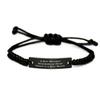 Epic Gingerbread House Making Gifts, A Day Without Gingerbread House, Inspirational Black Rope Bracelet For Friends From Friends, Birthday black rope bracelet gift, Birthday present, Gift for her,