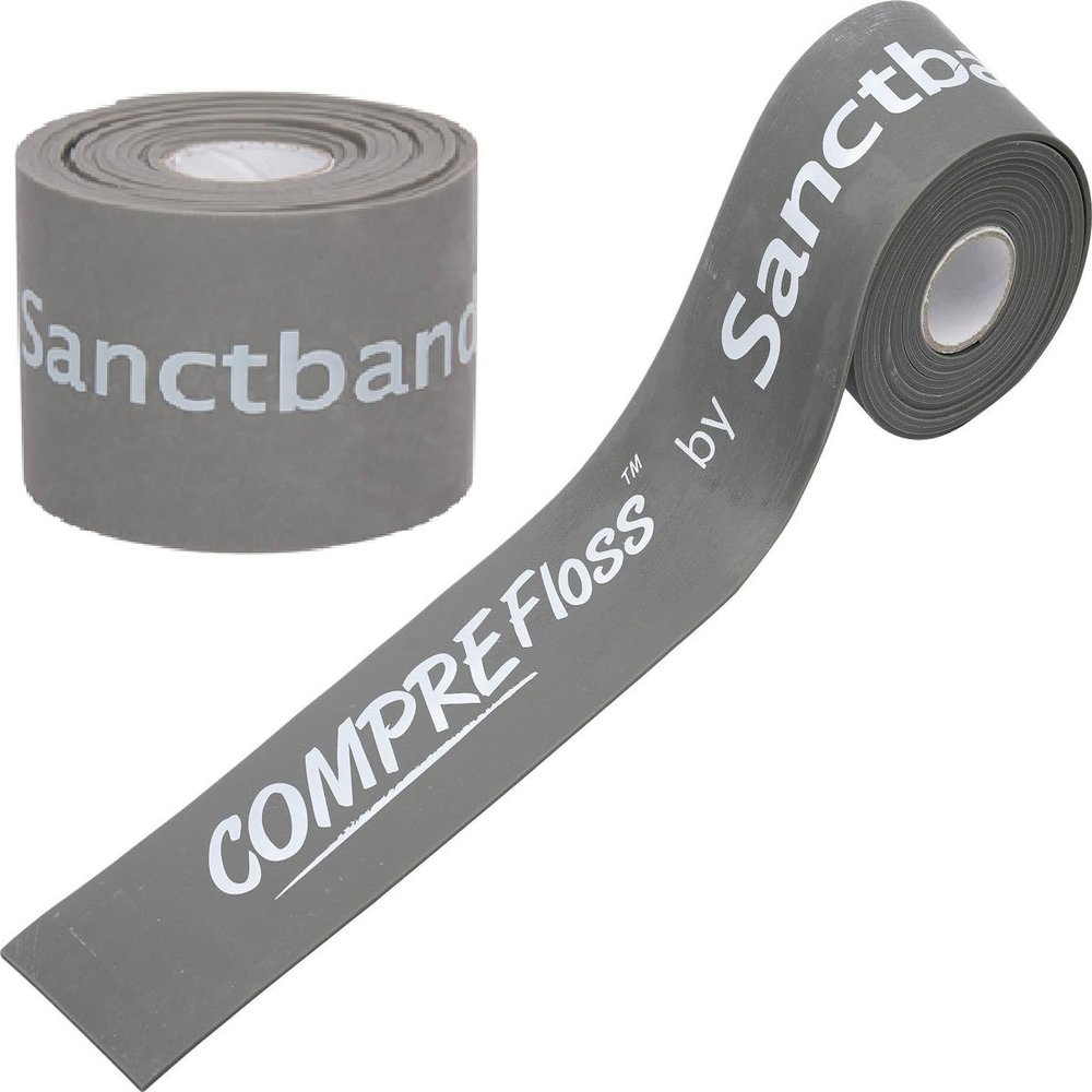 Sanctband 2 Pack Product of Malaysia Level 4 Extra-Heavy 2" X2m Comprefloss FlossBand Recovery Flossing Sore Muscles Increasing Mobility Stretch Reducing Soreness Improving Movement Reducing Soreness