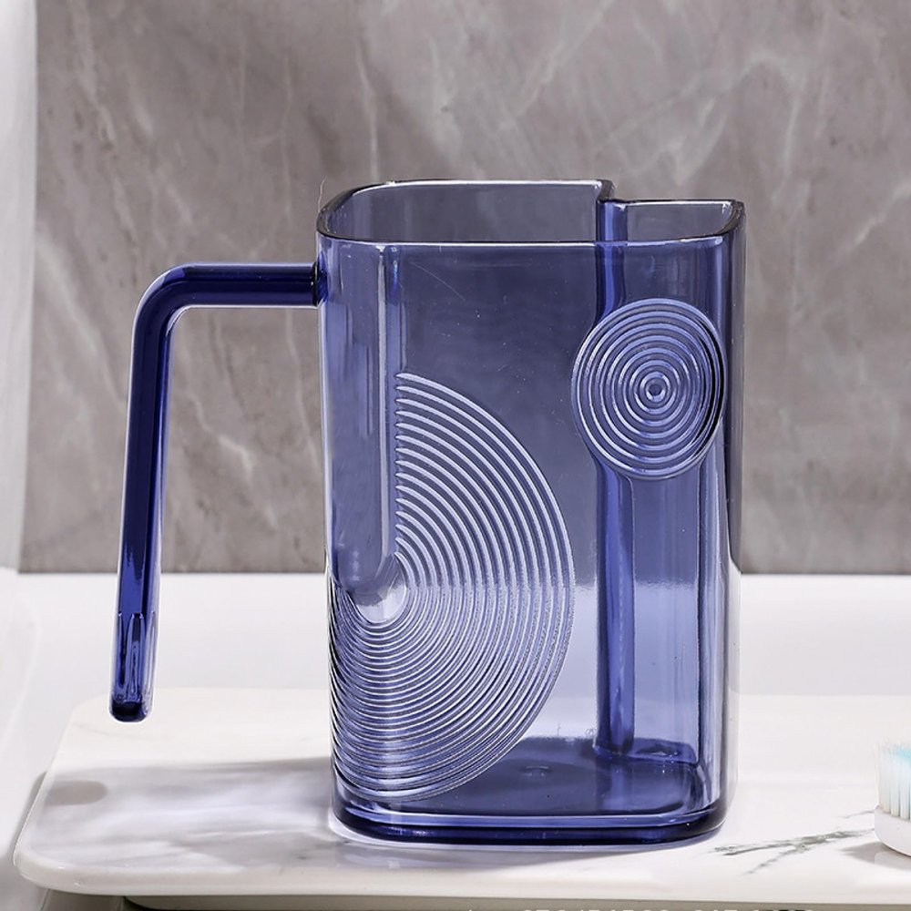 scka Light Luxury Transparent Mouthwash Cup Toothbrush Independent Slot Tooth Cup Simple Portable Couple Student Wash Cup Toothbrush Cup