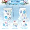 100PCS 9Oz Christmas Snowflake Paper Cups Christmas Paper Cups Xmas Disposable Coffee Cups Snowflake Christmas Cups Drinking Tea Paper Cups Christmas Cups for Christmas Winter Birthday Party Supplies view 2