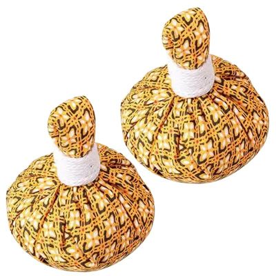 Beavorty 2pcs Thai Massage Balls Spa Herbal Massage Compress Ball Warm Hot Therapys Warming Bags Chinese Herbal Health Bags for Body Relaxing Aroma