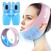 REVIX Wisdom Tooth Ice Pack Wrap with 3D Sewing Design Face Ice Wrap for Jaw, TMJ, Oral Discomfort, Teeth Removal and Dental Implants, Super Snug Fit with 4 Hot Cold Packs Reusable, Pink view 1