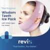 REVIX Wisdom Tooth Ice Pack Wrap with 3D Sewing Design Face Ice Wrap for Jaw, TMJ, Oral Discomfort, Teeth Removal and Dental Implants, Super Snug Fit with 4 Hot Cold Packs Reusable, Pink view 2