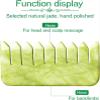 AMHIL Gua sha Scraper Board Natural Jade Stone Comb Gouache Scraper Guasha Jade Massager for Head Scalp Stone Gua Sha Scraper Facial Massage Tool Hair Care Massage Tool Set (Color : Green 2pcs) view 4