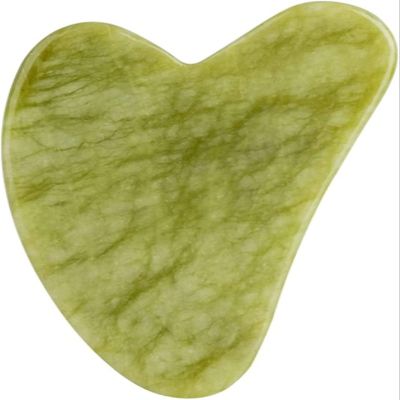 AMHIL Gua sha Scraper Board Natural Gouache Scraper Jade Massage for Face Neck Back Relax Chinese Traditional Beauty Gua Sha SPA Detox Tool Guasha Massager Massage Tool Set (Color : Green Finger)