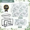 100Pcs Disposable Greenery Hand Towels and Metal Napkin Holder for Bathroom,Decorative Guest Napkins Paper and Black Napkin Holder for Baby Shower Party Supplies Table Decor view 2