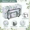 100Pcs Disposable Greenery Hand Towels and Metal Napkin Holder for Bathroom,Decorative Guest Napkins Paper and Black Napkin Holder for Baby Shower Party Supplies Table Decor view 3