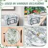 100Pcs Disposable Greenery Hand Towels and Metal Napkin Holder for Bathroom,Decorative Guest Napkins Paper and Black Napkin Holder for Baby Shower Party Supplies Table Decor view 4