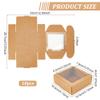 BENECREAT 18 Packs 4x4x1.6 Inch Brown Kraft Paper Box with Clear Windows Foldable Paper Gift Box Goodies Candy Box Dessert Box for Party Wedding Bakery Packaging view 2