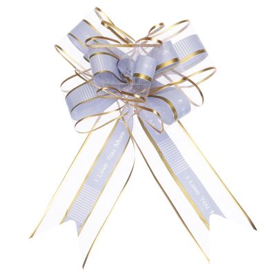 uxcell 10pcs 11 Inch Extra Large Pull Bow Love You Gift Wrapping Bows Ribbon Organza Light Purple for Wedding Baskets Presents Christmas Party