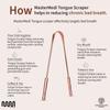 MasterMedi Pure Copper Tongue Scraper for Adults, Tongue Scrubber for Bad Breath, Easy to Use, Tongue Cleaner for Oral Care & Hygiene (Copper Pack of 3) view 3