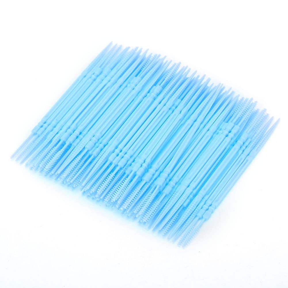1100Pcs Toothpick, Double Head Dental Care Teeth Stick, Floss Interdental Floss Pick, Oral Care Toothpick with Box for Children Elderly(8cm-Blue)