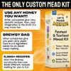 Brewsy Starter Kit for Mead Making - Custom Mead Kit - 4 Bottles in 9 Days - Use Any Juice view 2