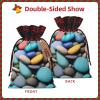 SSIMOO Colored Pebbles Chic Drawstring Christmas Gift Bags,Patchwork Burlap Pull-String Bags,Reusable view 3