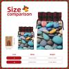 SSIMOO Colored Pebbles Chic Drawstring Christmas Gift Bags,Patchwork Burlap Pull-String Bags,Reusable view 4