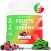 selfevolve Fruits and Greens Organic Probiotic Powder: 30 Servings for Men & Women. Vegan with 10 Billion CFUs, Spirulina, Kale, Spinach, Chlorella, Elderberry, Digestive Enzymes - Probiotics view 3