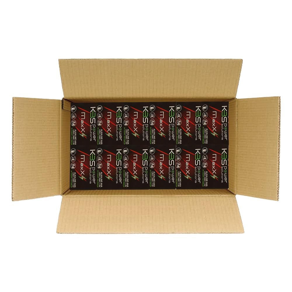 Koehler BrightStar KBS Power Solutions MaxX Peak AAA Alkaline Batteries  Bulk Case of 480 Cells (20 Packs of 24)  High-Performance, 1018% Longer Runtime vs. Prime