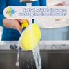 Scrub Daddy Dish Daddy Dish Wand & Connector Head, Soap Dispensing Dish Brush, Texture Changing Washing Up Sponge With Liquid Handle, Dish Sponge with Built-in Scraper, Scrubbing Head & Stand - Yellow view 2