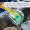Scrub Daddy Dish Daddy Dish Wand & Connector Head, Soap Dispensing Dish Brush, Texture Changing Washing Up Sponge With Liquid Handle, Dish Sponge with Built-in Scraper, Scrubbing Head & Stand - Yellow view 3