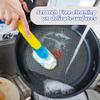 Scrub Daddy Dish Daddy Dish Wand & Connector Head, Soap Dispensing Dish Brush, Texture Changing Washing Up Sponge With Liquid Handle, Dish Sponge with Built-in Scraper, Scrubbing Head & Stand - Yellow view 4
