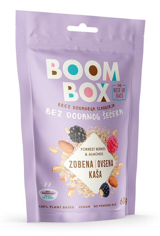 BOOM BOX Forest Berry Almond Oatmeal - 30 g - Healthy Breakfast Choice