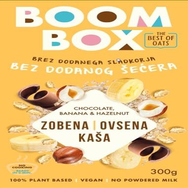 BOOM BOX Chocolate Banana Hazelnut Oatmeal - 30 g - Energizing Breakfast CereaL
