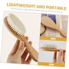 3 Sets Wool Brush Set Newborn Hair Comb Baby Wool Hair Care Hair Comb Baby Supplies Baby Wooden Comb Infant Hair Brush Newborn Baby Comb view 2