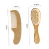 3 Sets Wool Brush Set Newborn Hair Comb Baby Wool Hair Care Hair Comb Baby Supplies Baby Wooden Comb Infant Hair Brush Newborn Baby Comb view 4