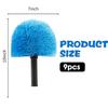 9pcs Twist-on Webster Cobweb Duster Head Brush | Spider Web Remover Brush | Cobweb Duster Head Attachment for Outdoor & Indoor Cleaning | Fits Standard 3/4 inch Threaded Poles (Blue) view 2