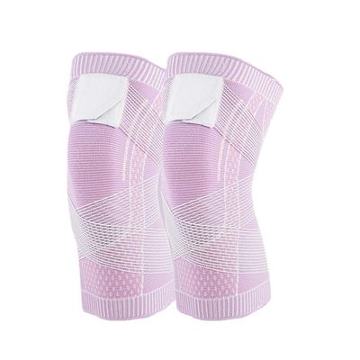 Knee Braces for Knee Pain- 2 Pack Knee Sleeves for Pain Relief Set, Knee Compression Sleeves with Adjustable Straps for Best Fit, for Sports, Runner, Meniscus Tear, ACL, Arthritis, Joint Pain (Purple Pink,Small)
