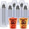 110PCS Cheers to 50 Years Shot Glasses 2oz Disposable Cups, 50th Birthday Party Favors for Her and Him Women Men Anniversary Wedding Decorations, 50th Party Favors for Guests, Class Reunion Favors view 1