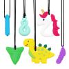 Chewy Necklaces Sensory, 6 Pack Chewable Necklace for Autism Boys or Girls with ADHD or Special Needs, Chew Necklaces for Sensory Kids Reduces Chewing Fidgeting for Children Chewers view 1