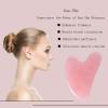 YAMHOHO Gua Sha Jade Stone Gua Sha Massage Tool, Guasha Tool for Face and Body Skin Massage. Tools for SPA Acupuncture, Pink Stone for Body Face Neck and Eye, Skin Care Gift for Woman (Pink) view 3