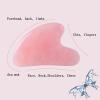 YAMHOHO Gua Sha Jade Stone Gua Sha Massage Tool, Guasha Tool for Face and Body Skin Massage. Tools for SPA Acupuncture, Pink Stone for Body Face Neck and Eye, Skin Care Gift for Woman (Pink) view 4