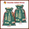 ZISHAK Scottish Retro Drawstring Fabric Gift Bagsideal Holiday Gift Bags For Any Occasion view 3