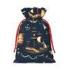 ZISHAK Nautical Sailing Pirate Drawstring Fabric Gift Bagsideal Holiday Gift Bags For Any Occasion view 2