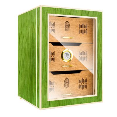Cigar Humidor Cabinet 3 Layer,Storage 100-150 Counts, Large Spanish Cedar Wooden Cabinet Contain Humidifier & 3 Drawers,Digital Hygrometer,Gifts for Men Husband Father