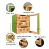 Cigar Humidor Cabinet 3 Layer,Storage 100-150 Counts, Large Spanish Cedar Wooden Cabinet Contain Humidifier & 3 Drawers,Digital Hygrometer,Gifts for Men Husband Father view 3
