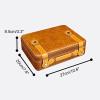 Cigar Case,Cedar Wood Travel Leather Cigar Case,Portable Travel Leather Cigar Case Built in Hygrometer,Travel Cigar Case Humidor,Cigar Humidors Portable for 20-30 Cigars (Color : Black) view 2