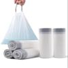 100 PCS Drawstring Trash Bags 10L White Plastic Biodegradable Garbage Bags with String Handle (17.7" x 19.7") view 1