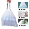 100 PCS Drawstring Trash Bags 10L White Plastic Biodegradable Garbage Bags with String Handle (17.7" x 19.7") view 3