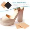 Healeved High Heel Replacement Tips - Non-Slip Rubber Heel Caps for Shoe Repair Anti-Clacking Adhesive Sole Grips for Square Heels 8 Pcs view 2