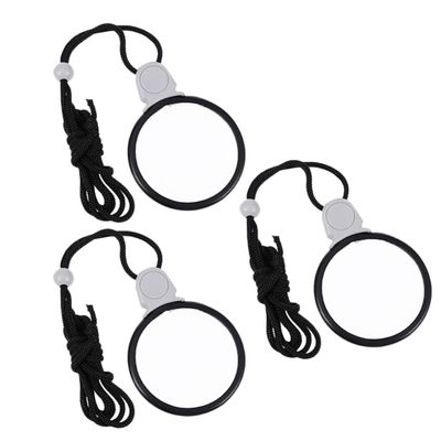 9 pcs Household Reading Magnifiers Lanyard Portable Explore Magnifiers Kids Adults Handheld Hanging Loupe Books Maps Jewelry