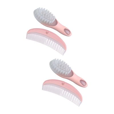 SAFIGLE 2 Sets Infant Hair Brush Comb Set Newborn Brush and Comb Anti-Static Smooth Grooming for Baby's Scalp Promote Circulation Brain Development
