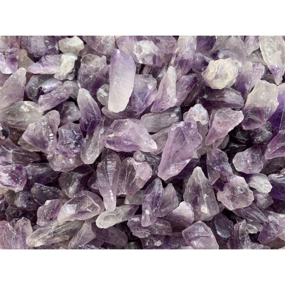 1 Pcs of 0.5" - 1.25" Brazilian Rough Amethyst Point, Raw Healing Crystals (3 Lbs)