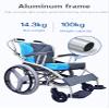 Manual Lightweight Aluminum Alloy wheelchairs, Folding wheelchairs, Multifunctional Scooter, Trolley, self-propelled Wheelchair, paralyzed Walker for The Elderly and Disabled (Color : A, Size : 40cm view 4