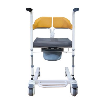 AoForce Transfer Chairs for Seniors, Transport Chair Transfer Wheelchair, Full Body Waterproof Bedside Commode Chair with Bedpan, Patient Transfer Lift with 180 Split Seat (Size : A)